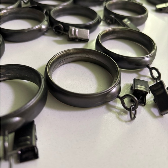 Allen+ Roth Metal Curtain Rings with Clips - Picture 1 of 2